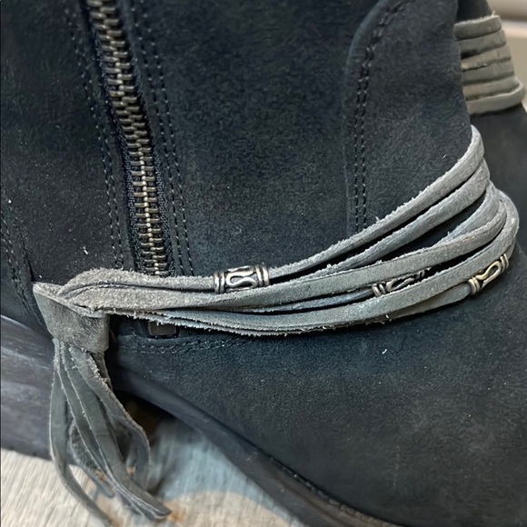 Bos & Co Black suede Ankle Boots  with double zipper closure, EUR 41 - Picture 7 of 12